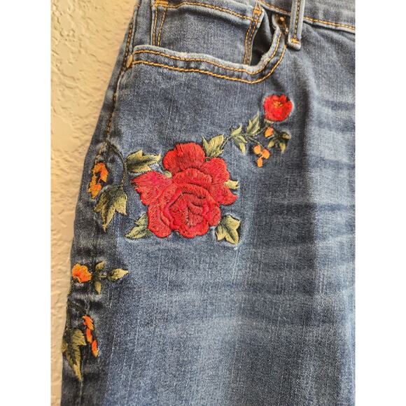 Driftwood Women's Embroidered Dark Wash Skinny Jeans 28 - Picture 11 of 11